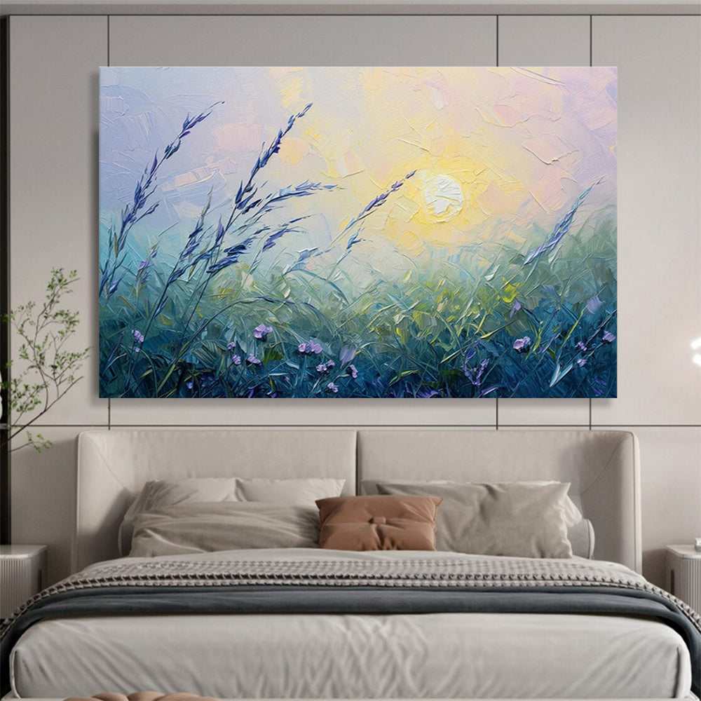 meadow evening painting canvas design 7